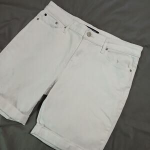 Calvin Klein Jeans Size 8 White Cuffed Women's Shorts denim 8/10 inseam